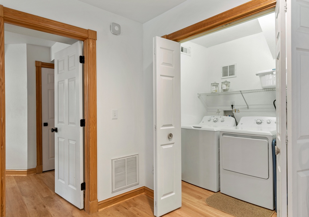 Laundry room with washer and dryer