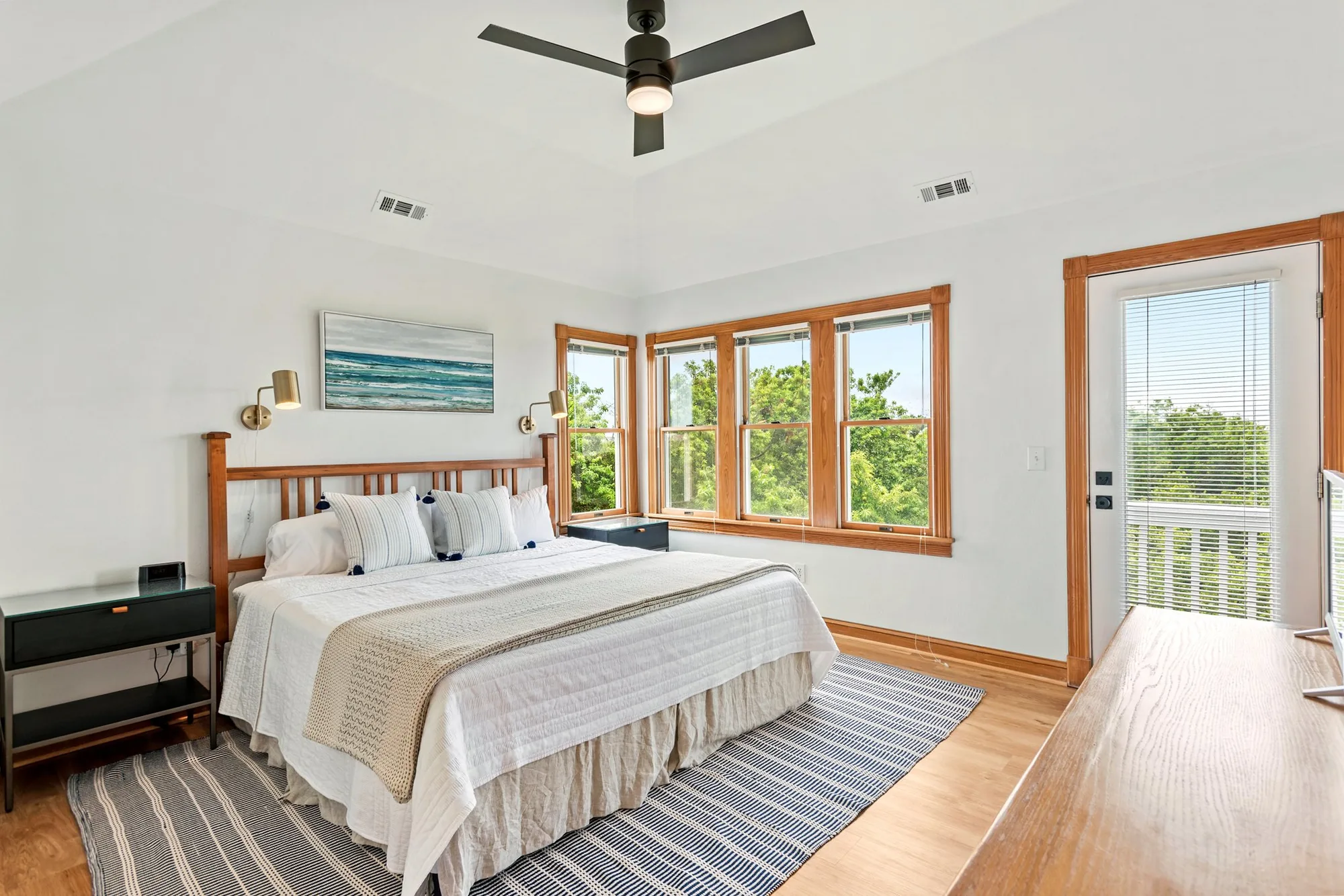 Top-level primary bedroom